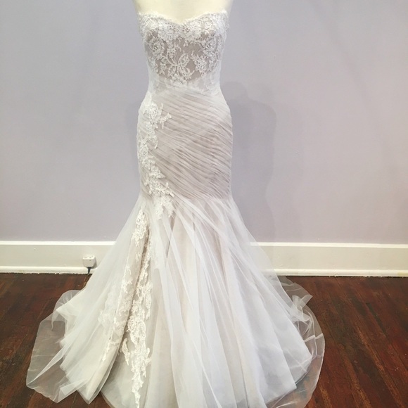 Monique L’Huillier Bliss 1516 in latte - Picture 2 of 3